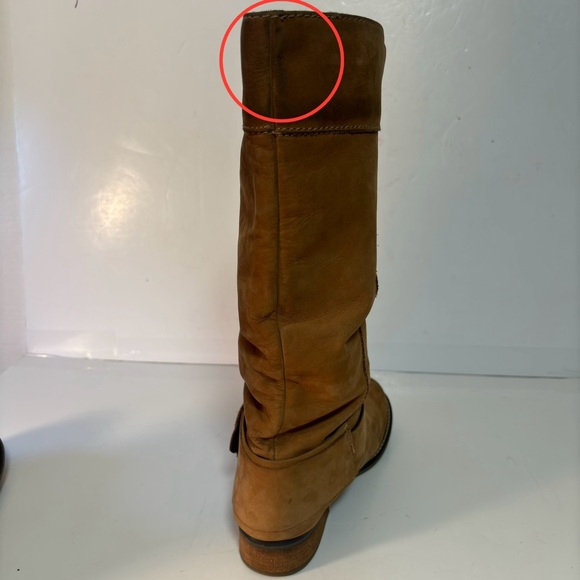 ALDO 7 Tall Knee Pull on boots low heel suede strap & buckle detail pre-LOVED - Picture 12 of 15